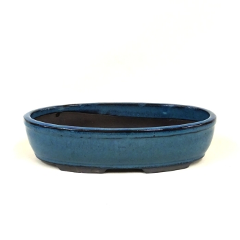 Ovale Bonsaischale BJ-2a / Breite: 26 cm blau
